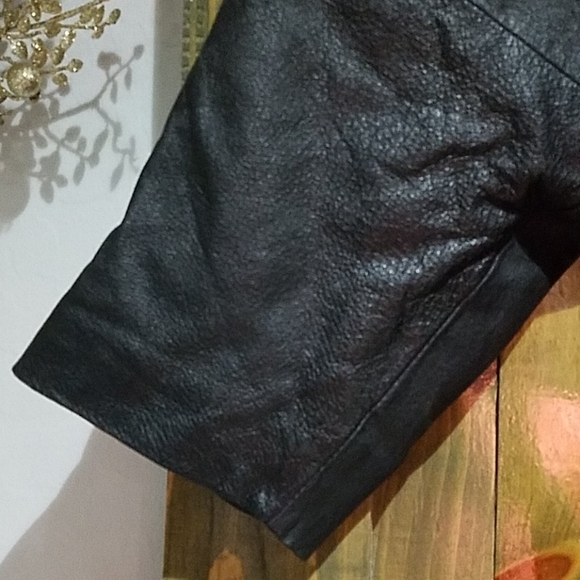 100% LEATHER SUEDE BLACK TRENCH COAT MARBLE PEBBLE MAXI LONG MOBWIFE GRUNGE GOTH - Picture 4 of 16